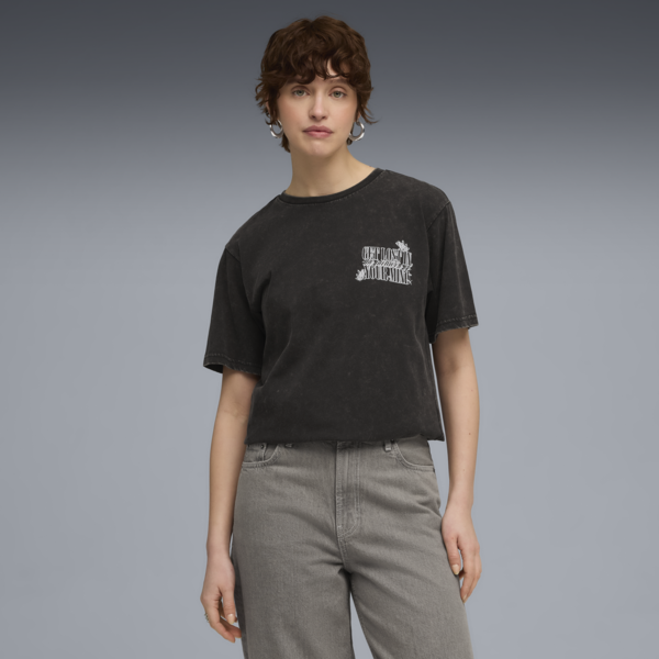 Remera holgada Paradise Mindset Washed para mujer, PUMA Black, large-ARG