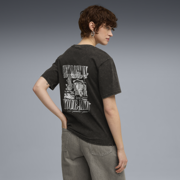 Remera holgada Paradise Mindset Washed para mujer, PUMA Black, large-ARG