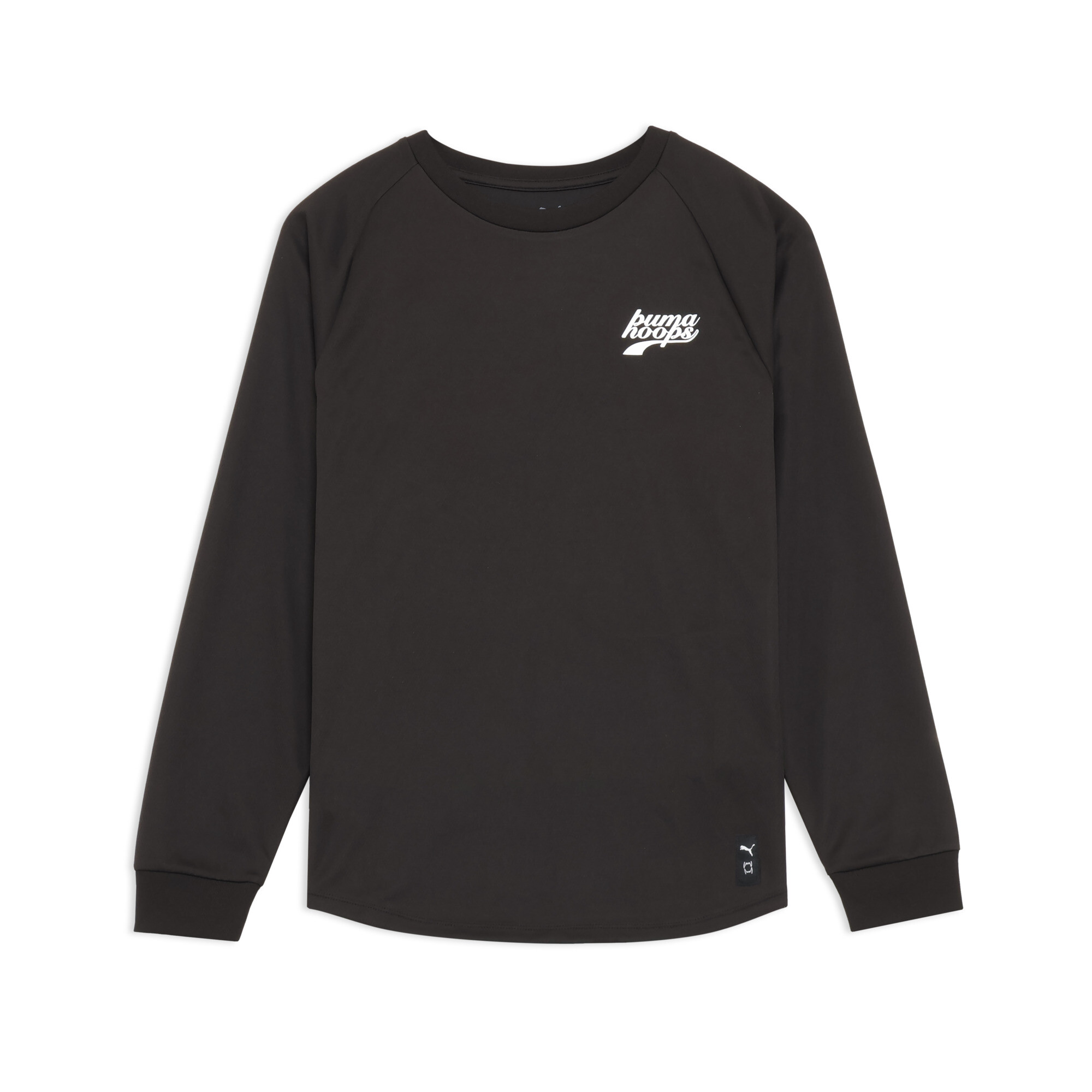 メンズ バスケットボール シンプル スモール ロゴ 長袖 Tシャツ