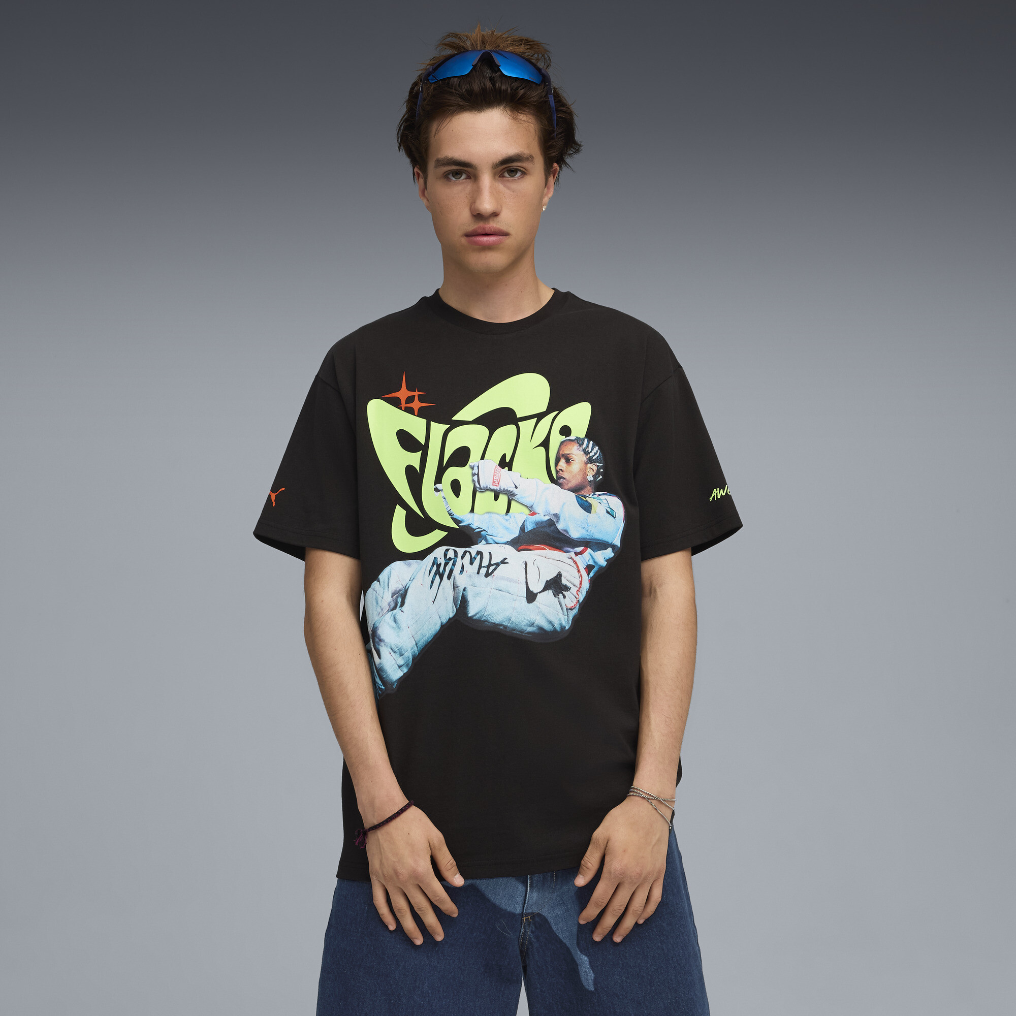 A$AP ROCKY x Puma Flacko Drive T-Shirt Herren | Mit Print | Black | Größe: XS