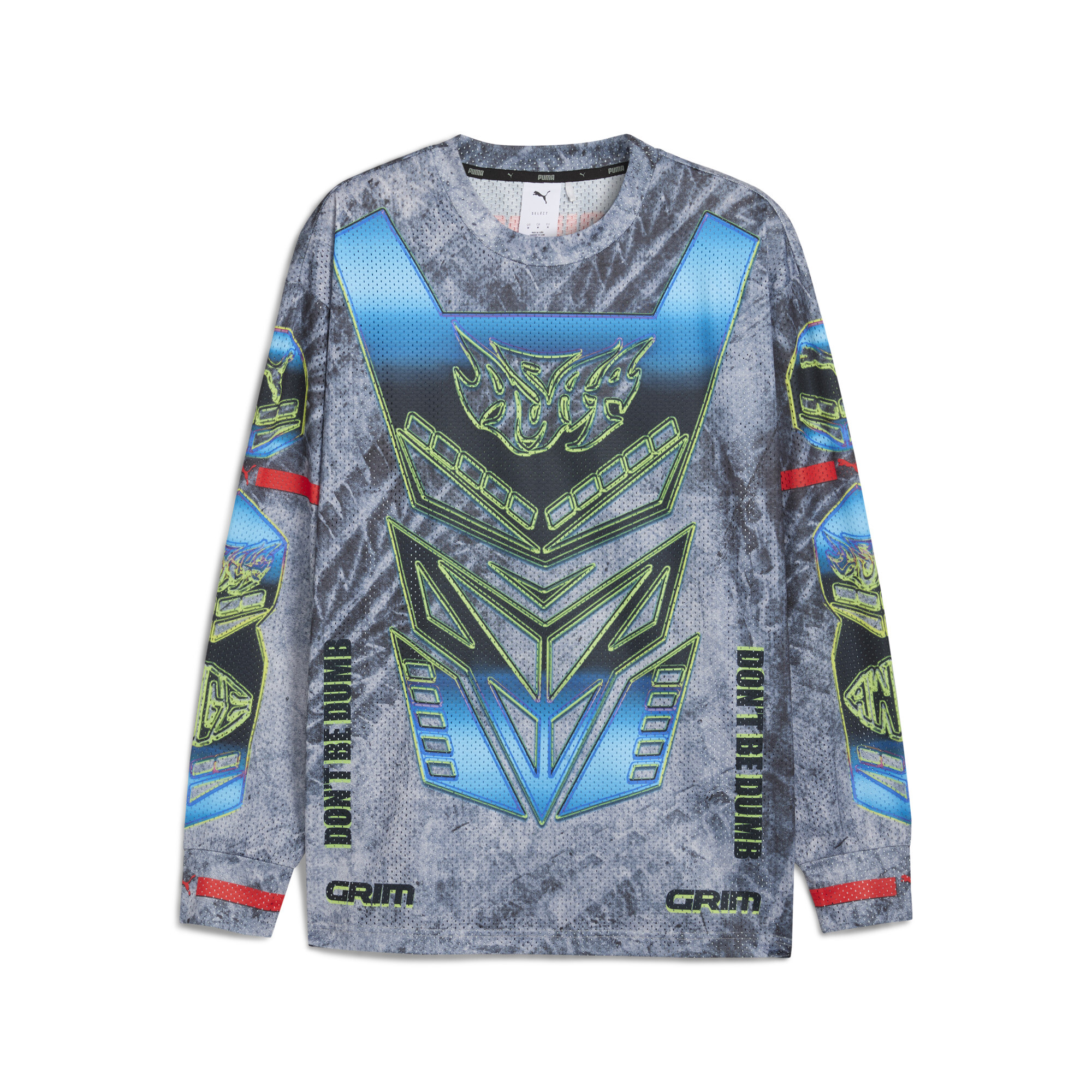商品情報A$AP ROCKY（エイサップ・ロッキー） x PUMAコレクションより、長袖シャツが登場。軽やかで通気性に優れたメッシュ素材を全面に使用し快適な着心地です。ゆったりとしたシルエットにMOT