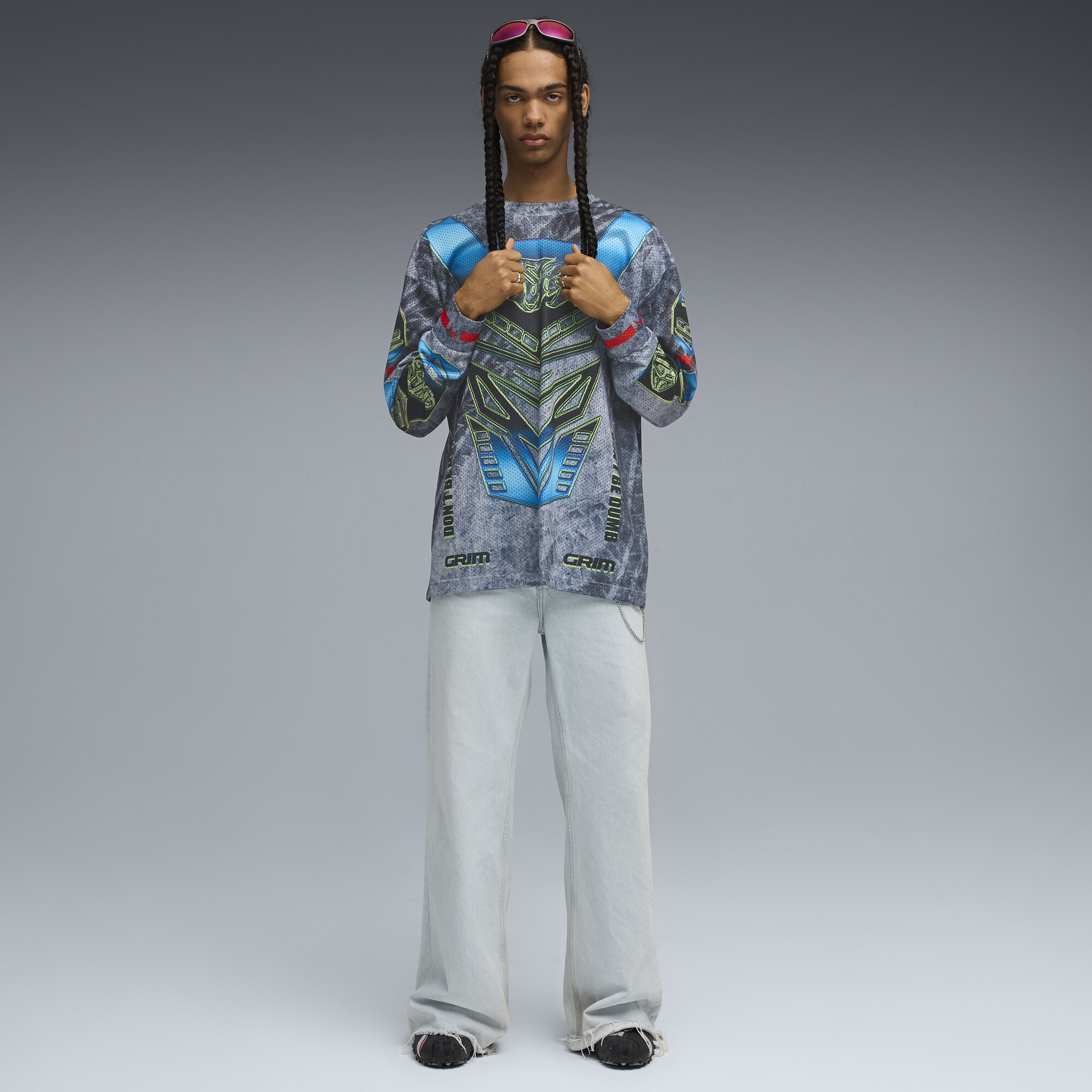 A$AP ROCKY x PUMA Moto Armor uniseks T-shirt met lange mouwen, Wit, Maat XXL thumbnail 6