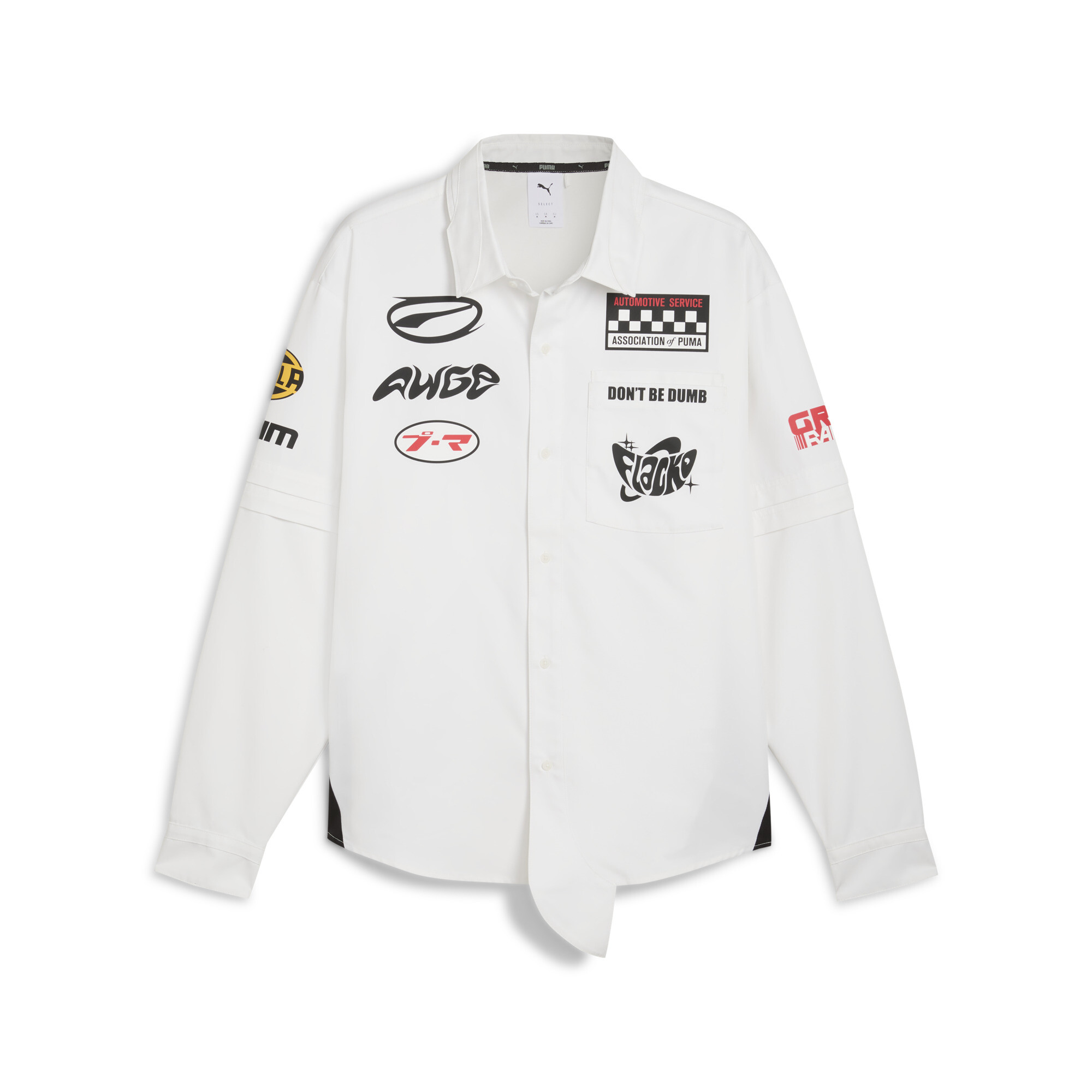 A$AP ROCKY x PUMA gelaagd uniseks pitcrew-overhemd, Wit, Maat M thumbnail 3