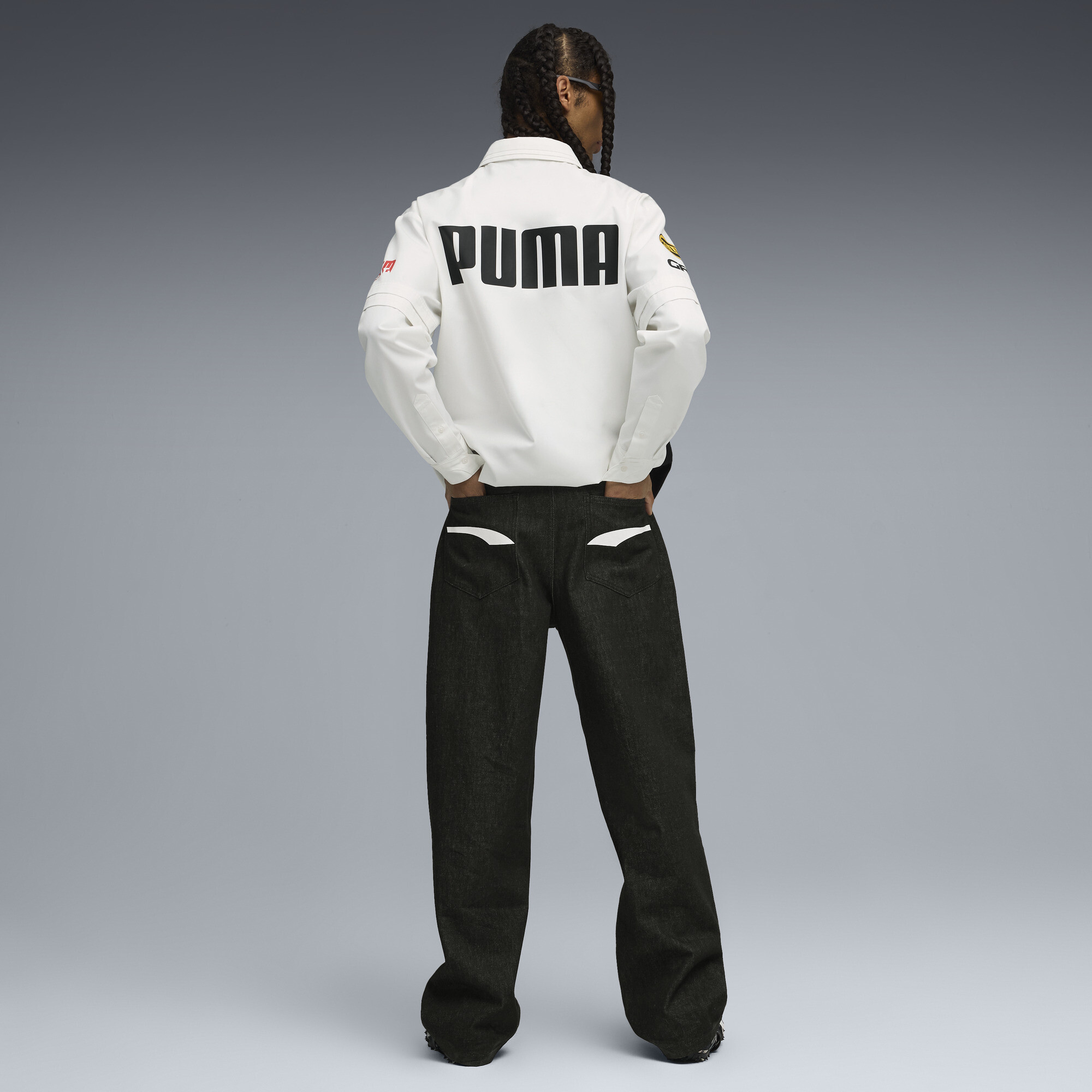 A$AP ROCKY x PUMA gelaagd uniseks pitcrew-overhemd, Wit, Maat M thumbnail 6