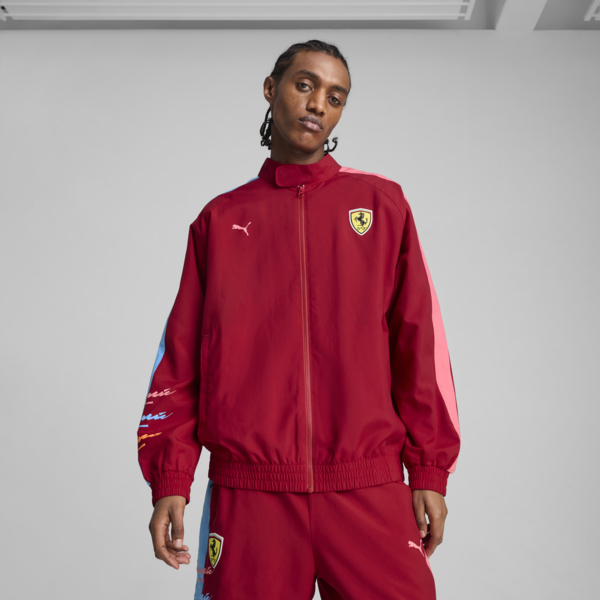 Scuderia Ferrari Miami T7 Jacket Men, Dark Crimson, large-ZAF