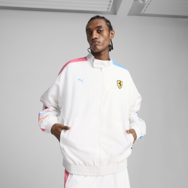 Scuderia Ferrari Miami T7 Jacket Men, PUMA White, large-ZAF