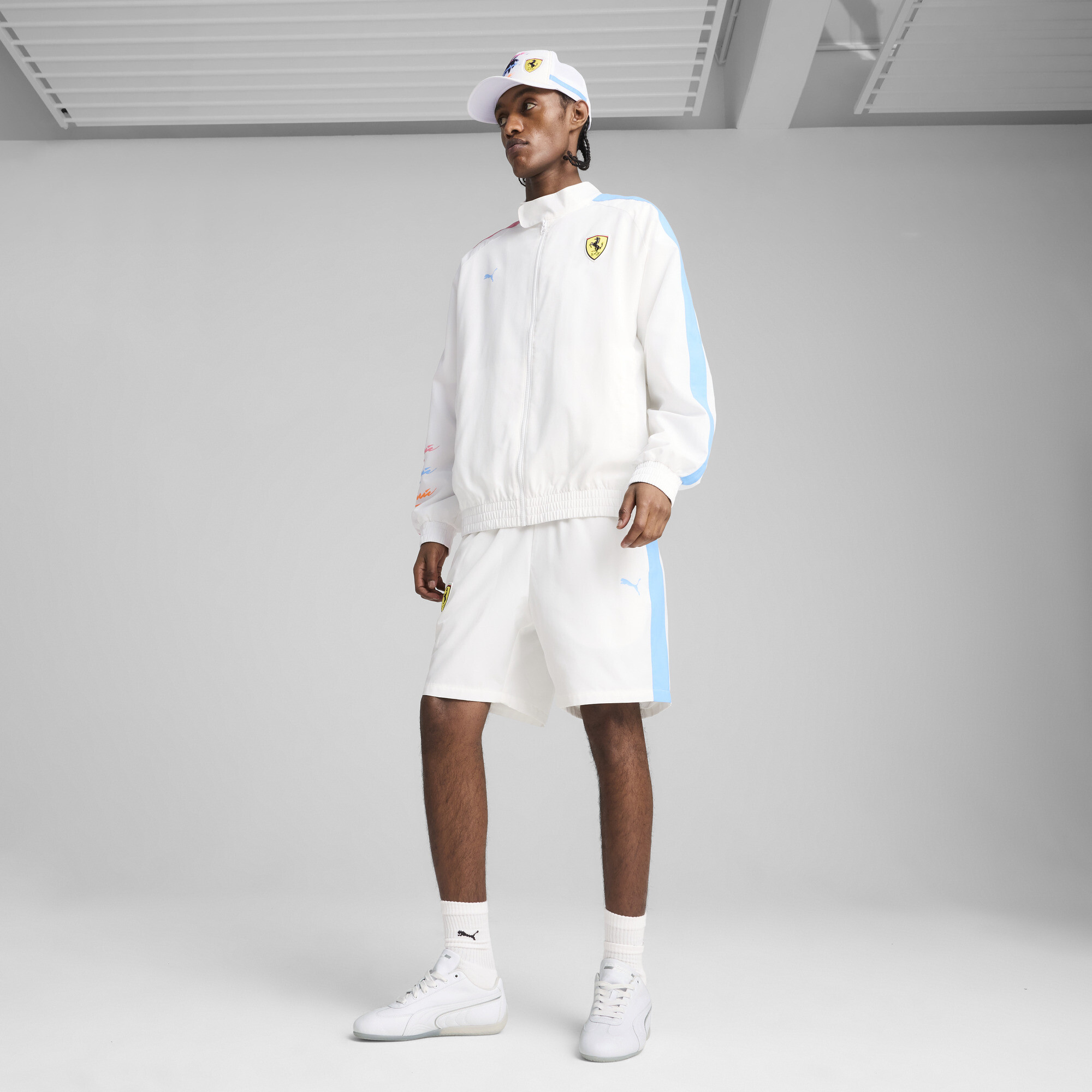 PUMA Scuderia Ferrari Miami T7-jack voor Heren, Wit, Maat L thumbnail 4