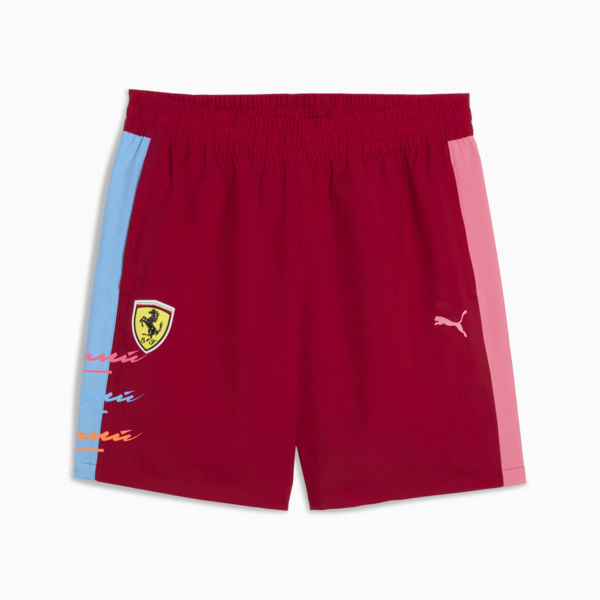 Scuderia Ferrari Miami T7 7" Shorts Men, Dark Crimson, large-ZAF