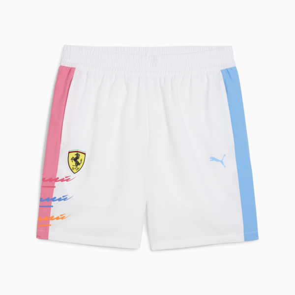 Scuderia Ferrari Miami T7 7" Shorts Men, PUMA White, large-ZAF