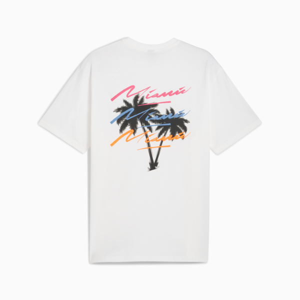 Scuderia Ferrari Miami Graphic Tee Men, PUMA White, large-ZAF