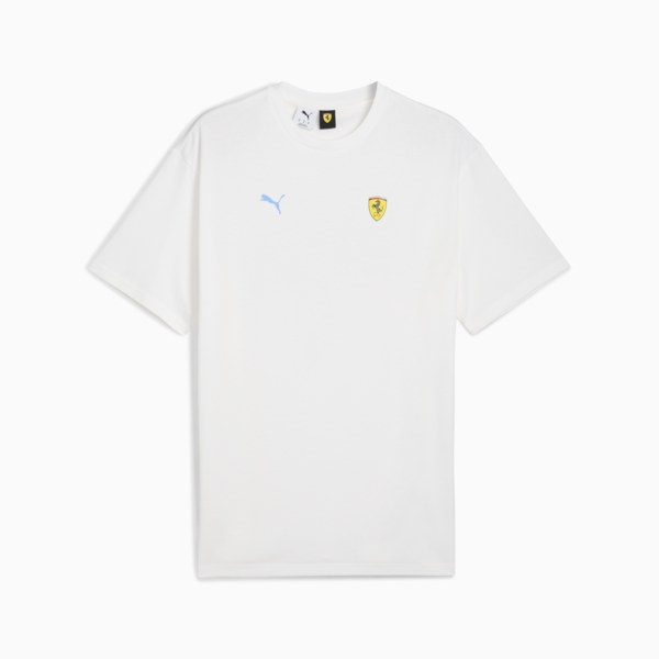 Scuderia Ferrari Miami Graphic Tee Men, PUMA White, large-ZAF