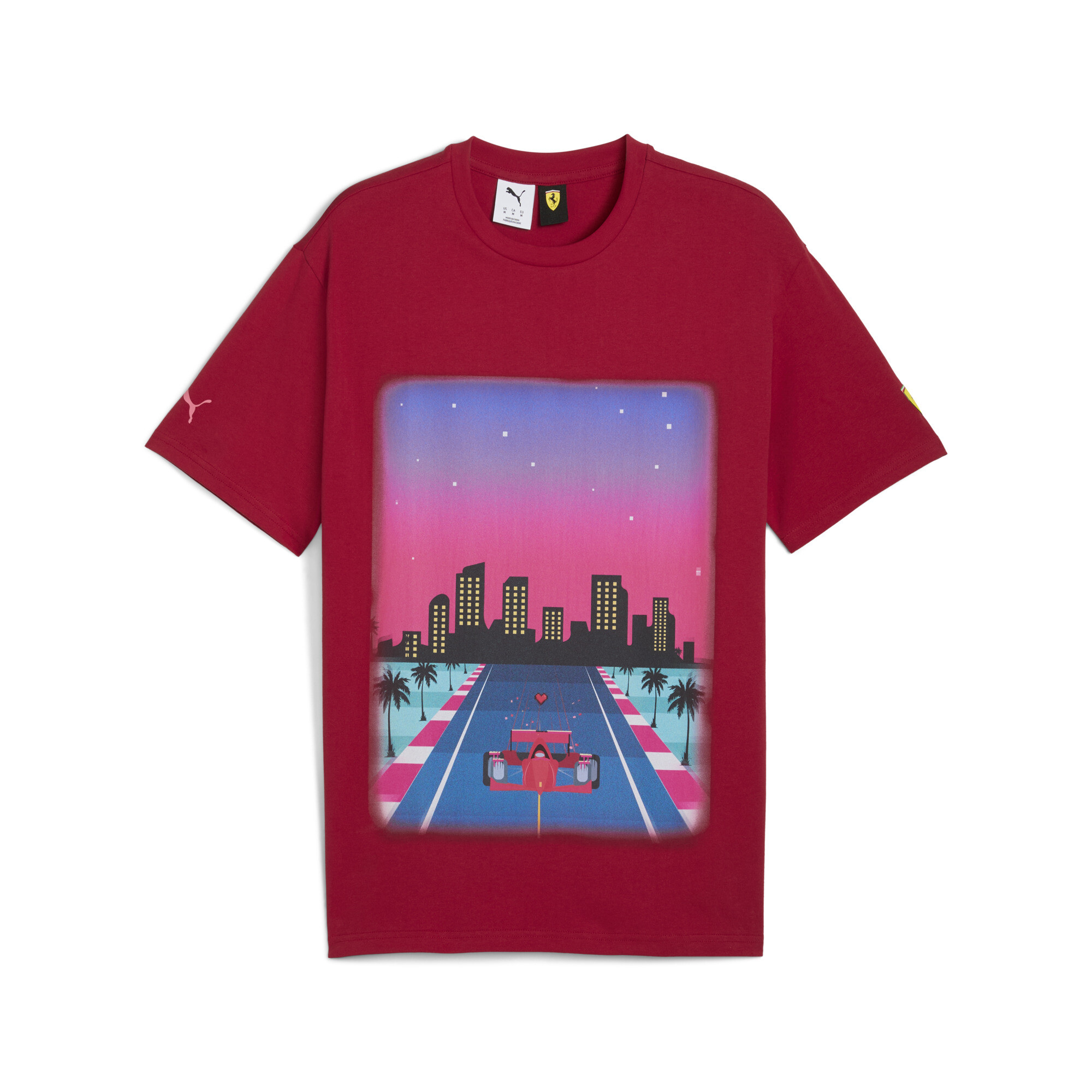 Puma Scuderia Ferrari Miami Graphic T-Shirt Herren | Mit Plain | Dark Crimson | Größe: XXL