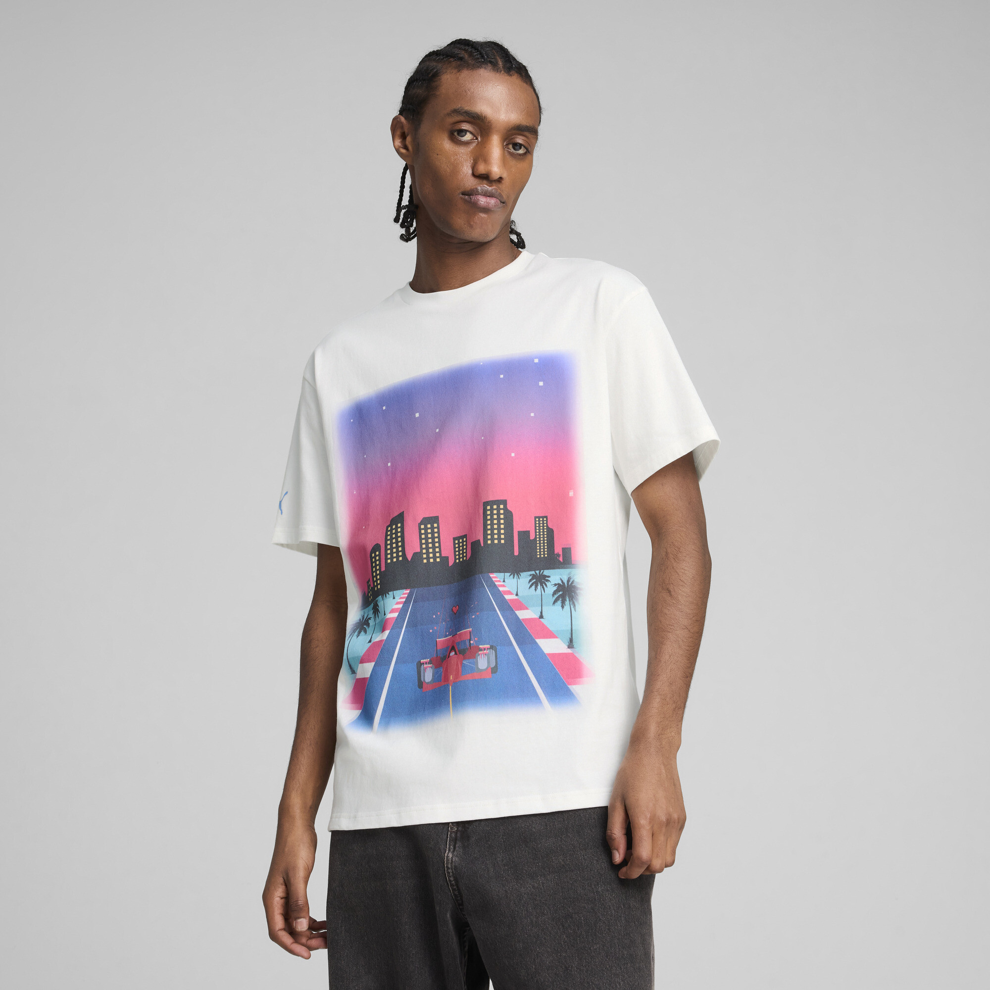 Puma Scuderia Ferrari Miami Graphic T-Shirt Herren | Mit Plain | White | Größe: XL