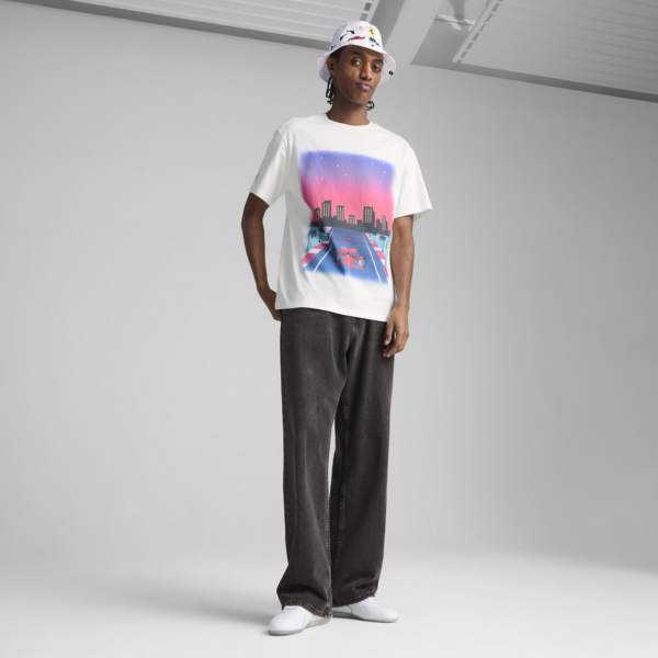 Scuderia Ferrari Miami Graphic Tee Men, PUMA White, large-ZAF