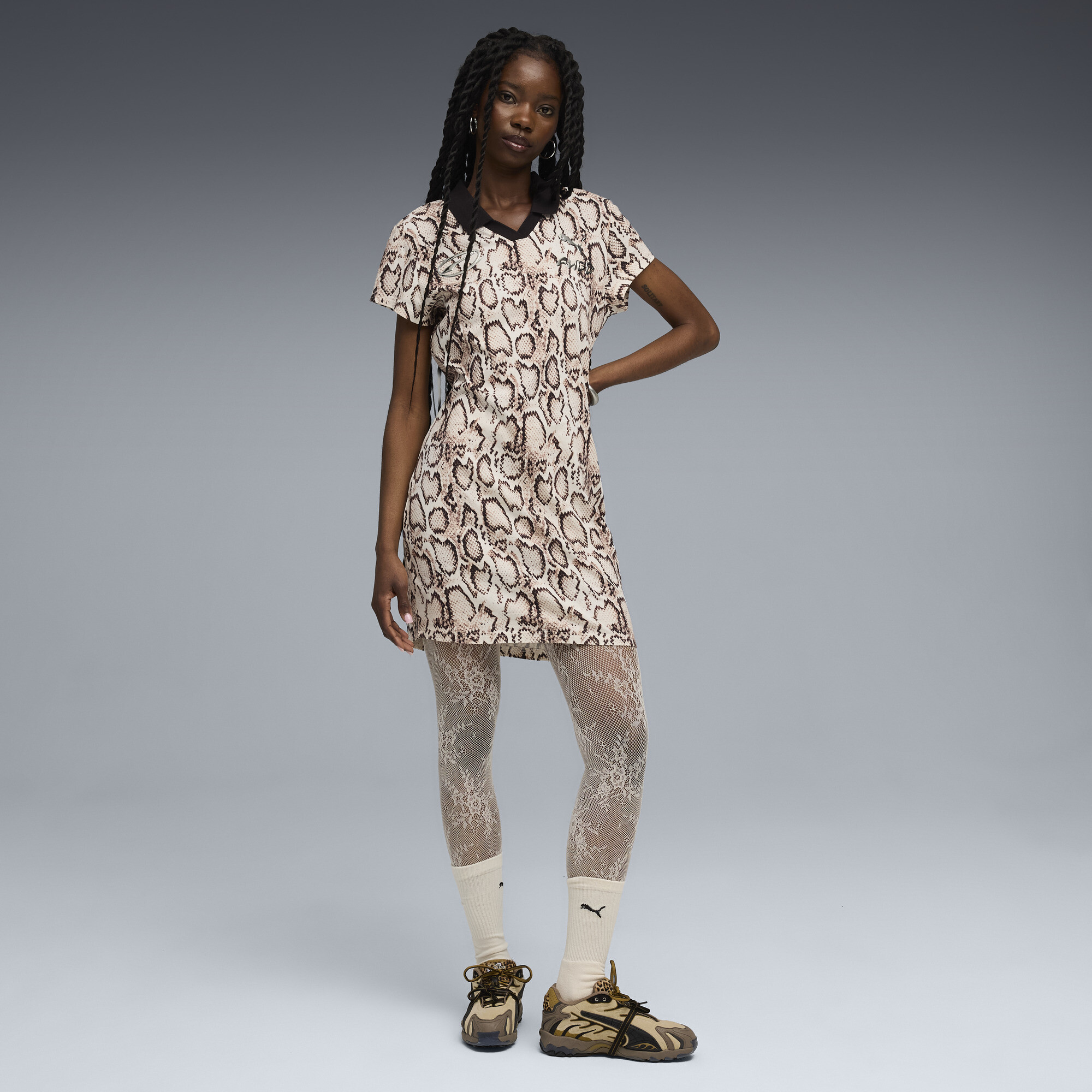 Puma $ap Rocky X  Women's Snake Skin Futbol Dress In Multi