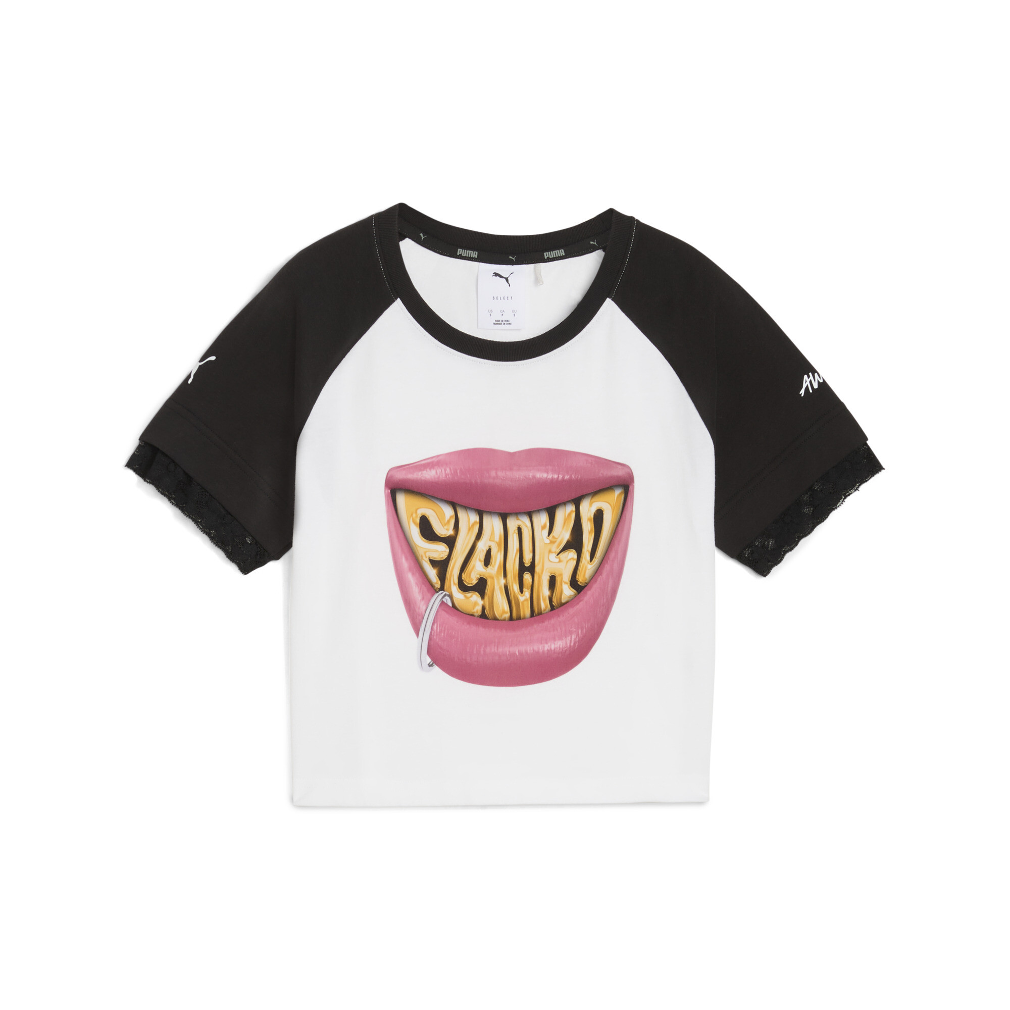 商品情報A$AP ROCKY（エイサップ・ロッキー） x PUMAコレクションより、FLACKOスマイル半袖Tシャツが登場。A$AP Rocky（エイサップ・ロッキー）のニックネームの一つである、「F