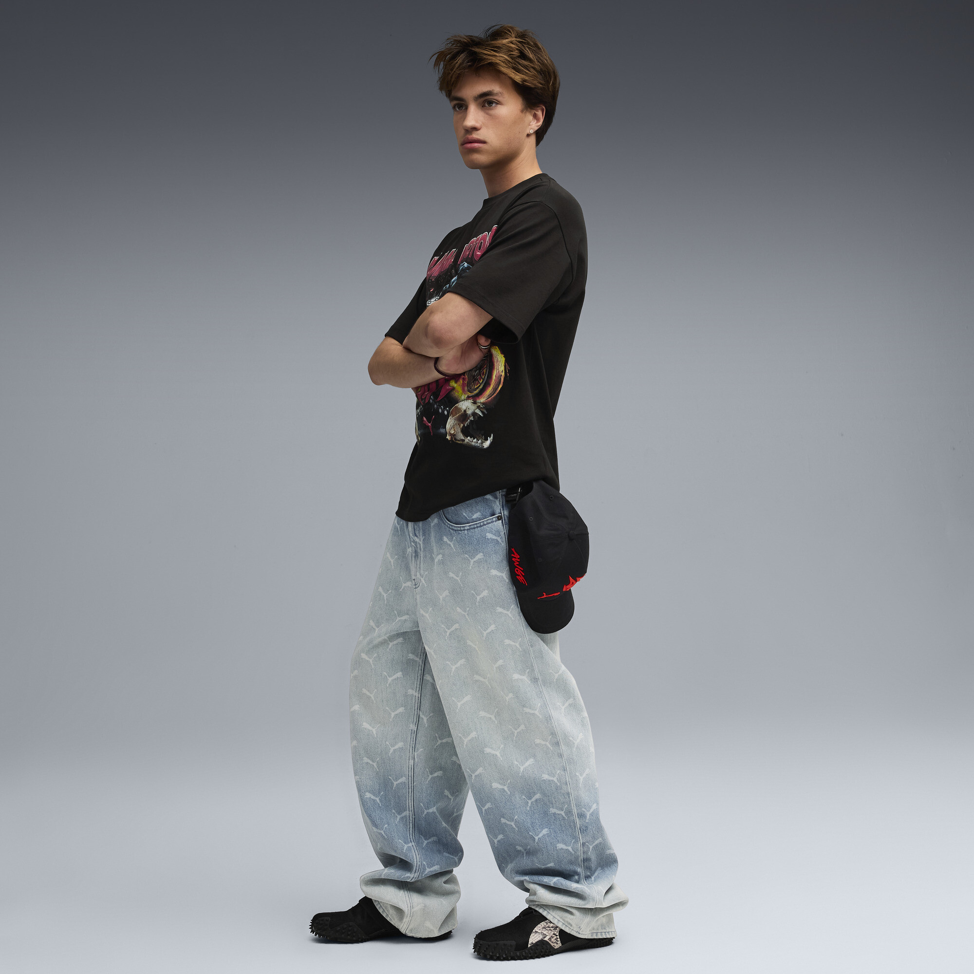 A$AP ROCKY x PUMA Laser Monogram broek van denim voor Heren, Blauw, Maat 28 thumbnail 6