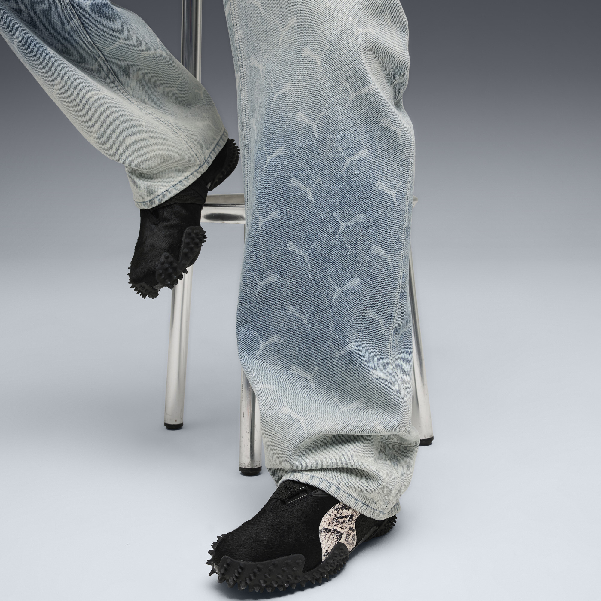 A$AP ROCKY x PUMA Laser Monogram broek van denim voor Heren, Blauw, Maat 28 thumbnail 4