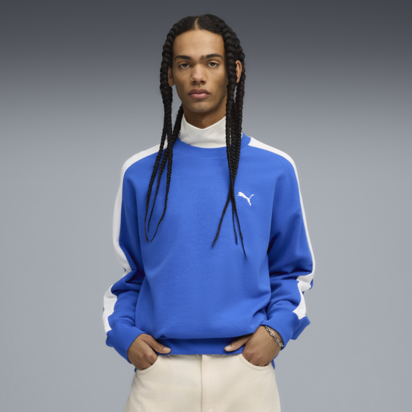 Sudadera holgado T7 para hombre, Mountain Blue, large-MEX