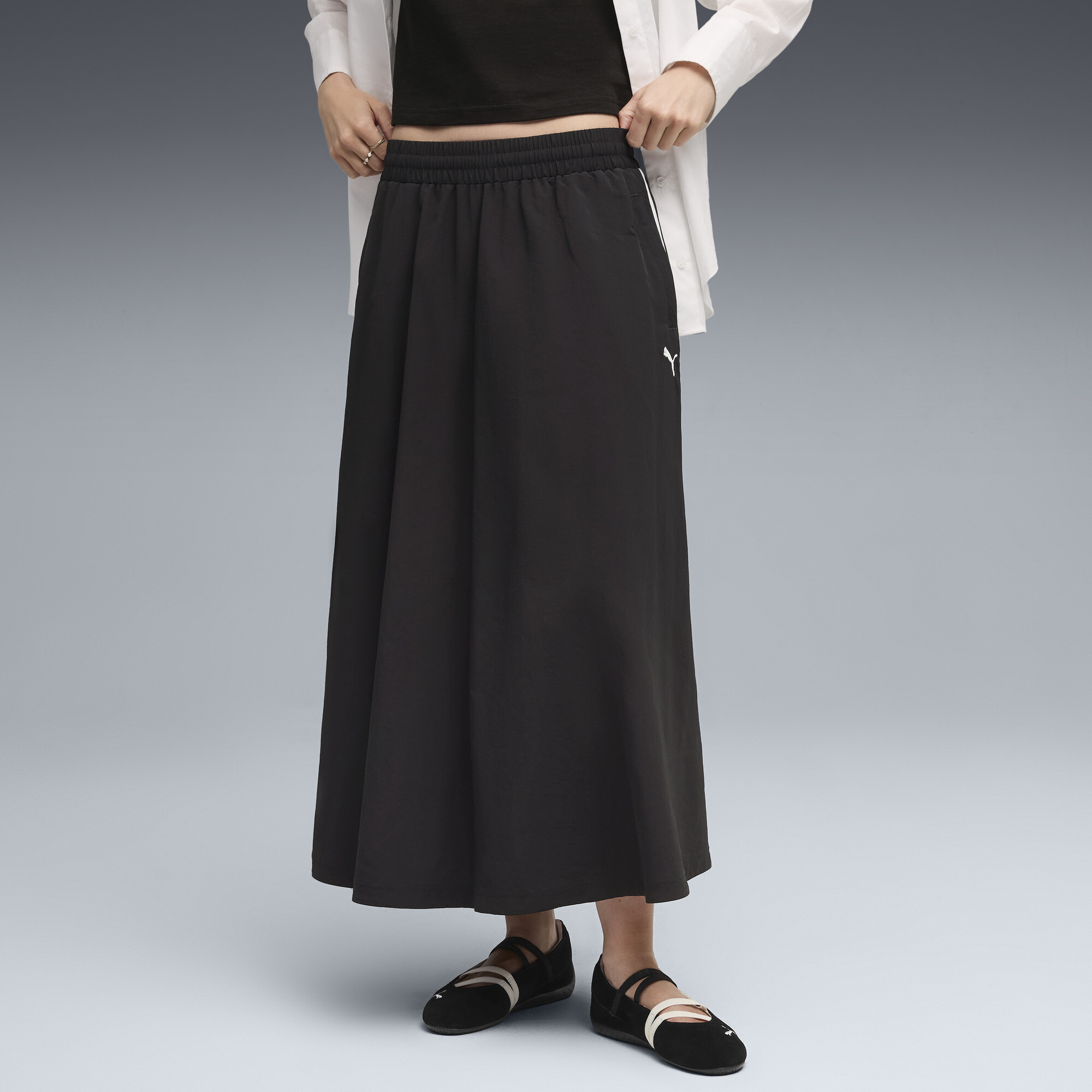 Спідниця T7 Woven Midi Skirt Women | Колір: Чорний | Puma Black