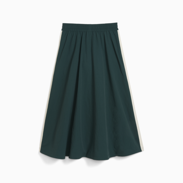 T7 Woven Midi Skirt Women, Green Terrain, large-ZAF