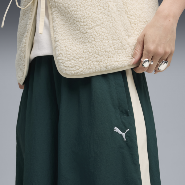 T7 Woven Midi Skirt Women, Green Terrain, large-ZAF