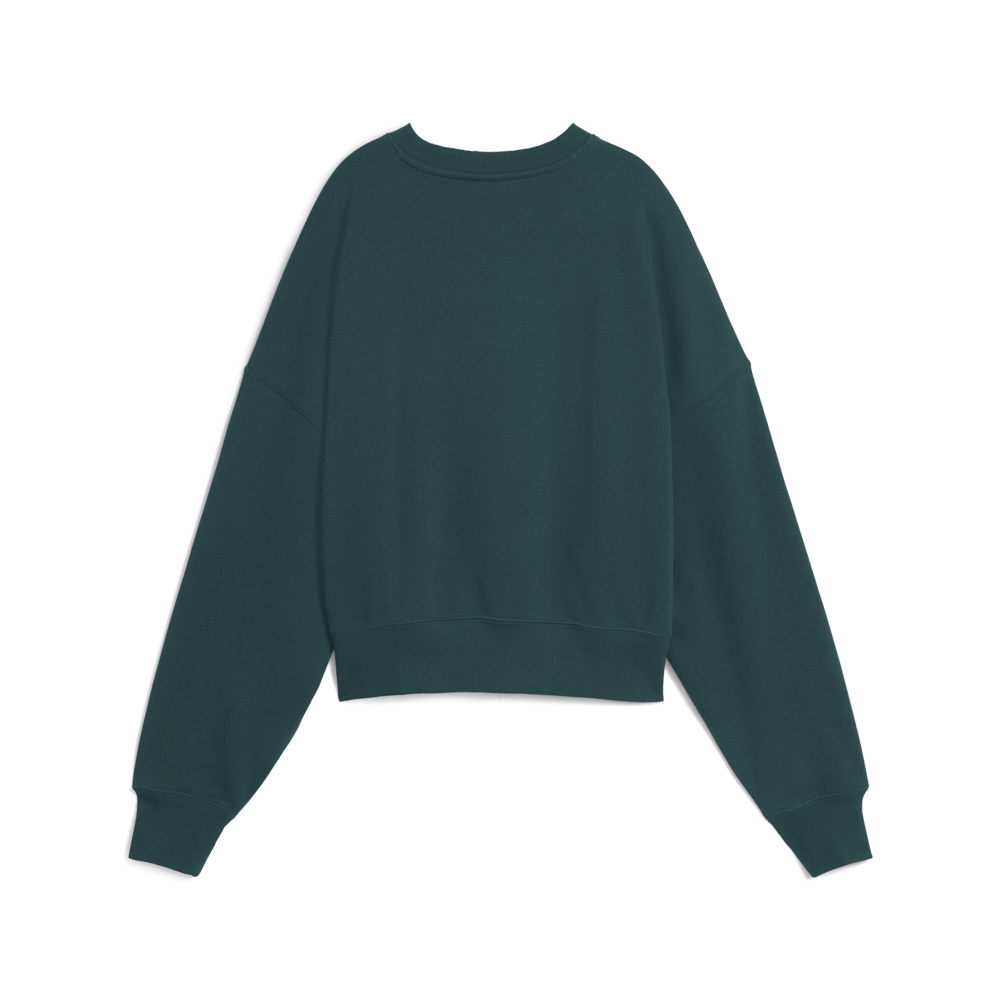 PUMA Wardrobe Essentials Sports Legacy oversized sweatshirt met ronde hals en print voor Dames, Groen, Maat S thumbnail 2