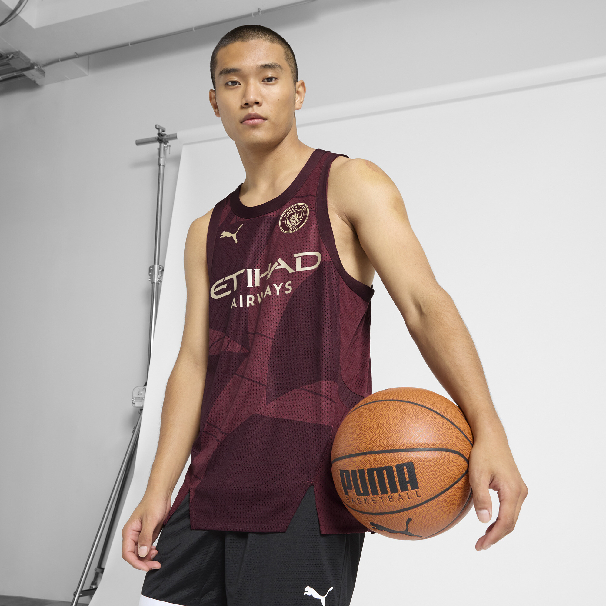 PUMA PUMA HOOPS X MANCHESTER CITY Seeding Crew Neck Sleeveless Jersey