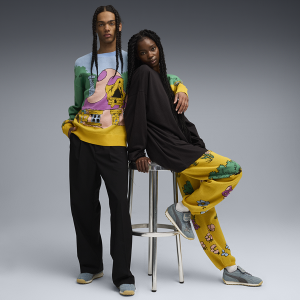 FENTY x PUMA x SMURFS Knit Sweatpants Unisex, Archive Gold, large-ZAF