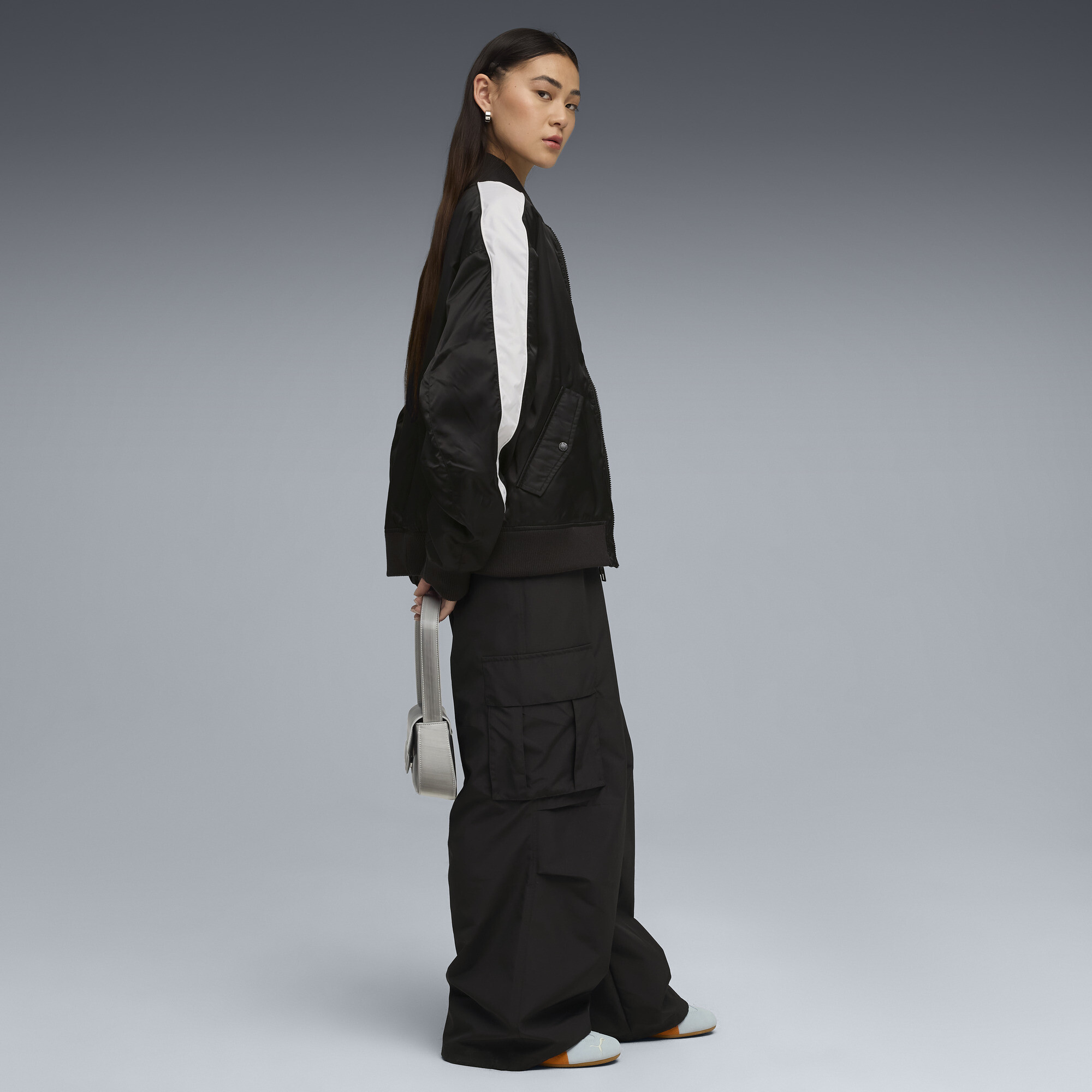 PUMA T7 uniseks bomberjack, Zwart, Maat XXS thumbnail 6