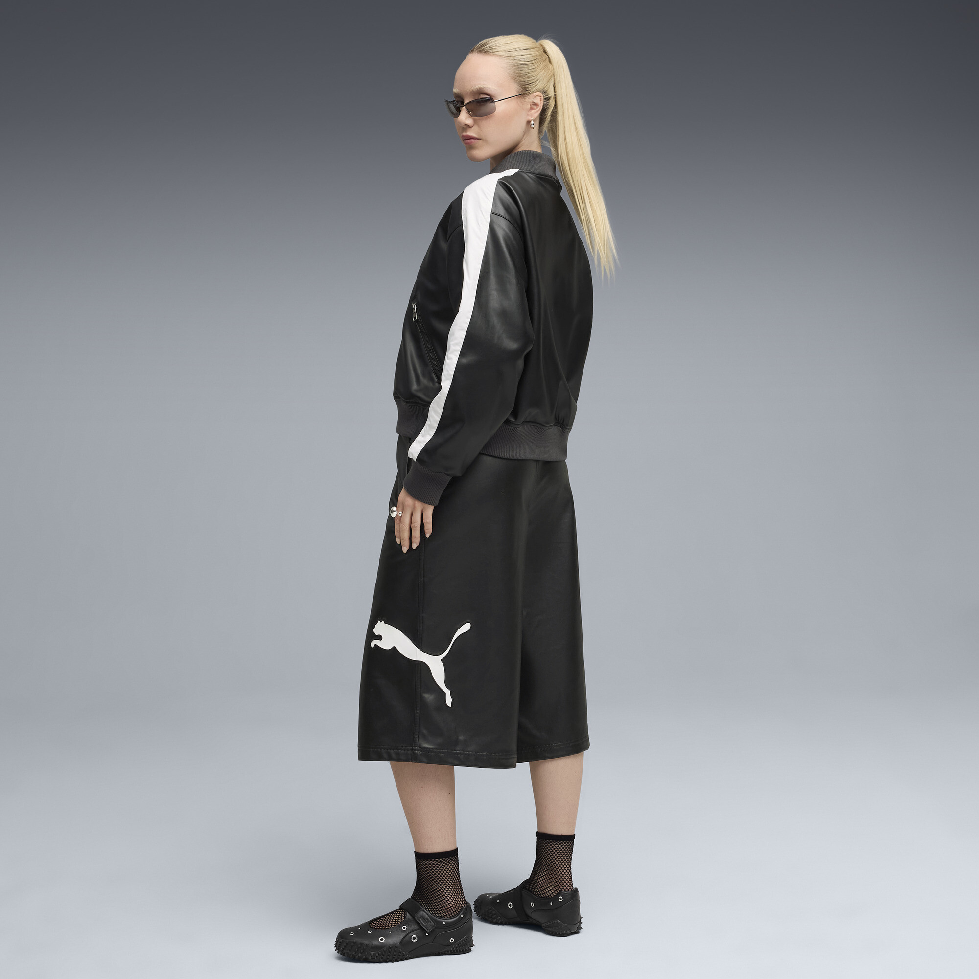 PUMA T7 bomberjack voor Dames, Zwart, Maat XXS thumbnail 6