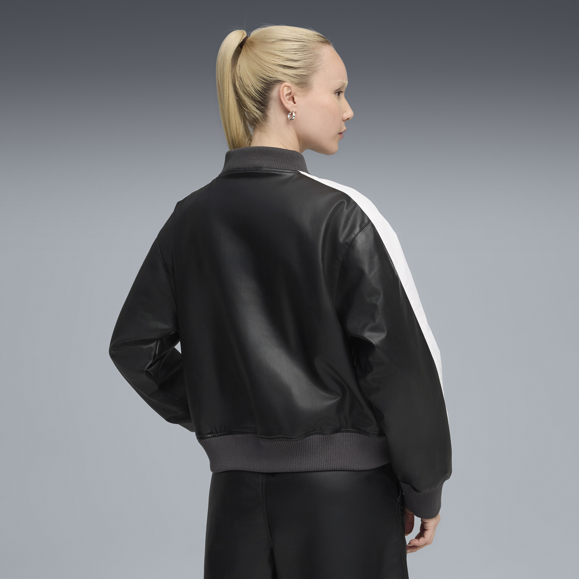 PUMA T7 bomberjack voor Dames, Zwart, Maat XXS thumbnail 5