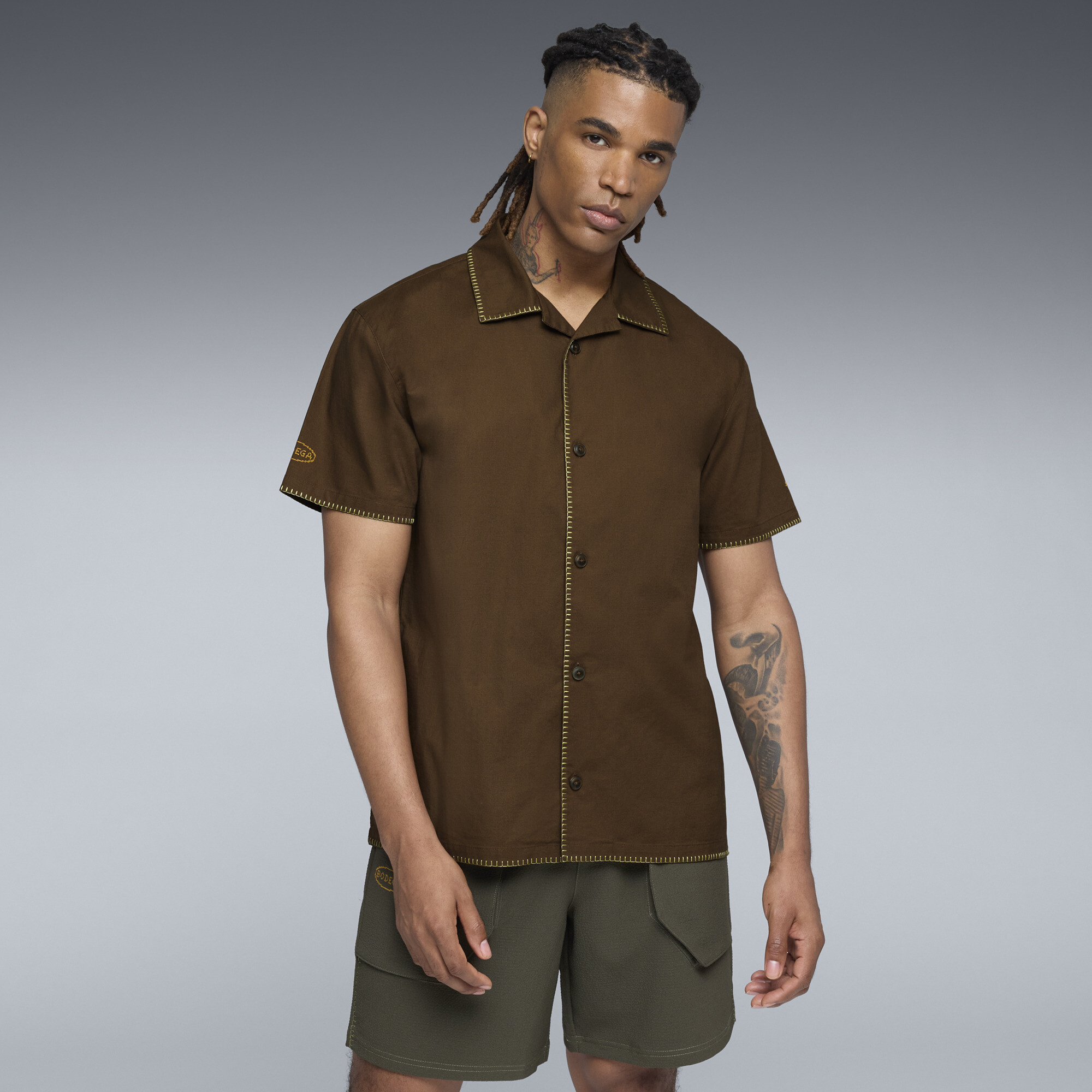 PUMA x BODEGA Men's Shirt in Brown, Size L
