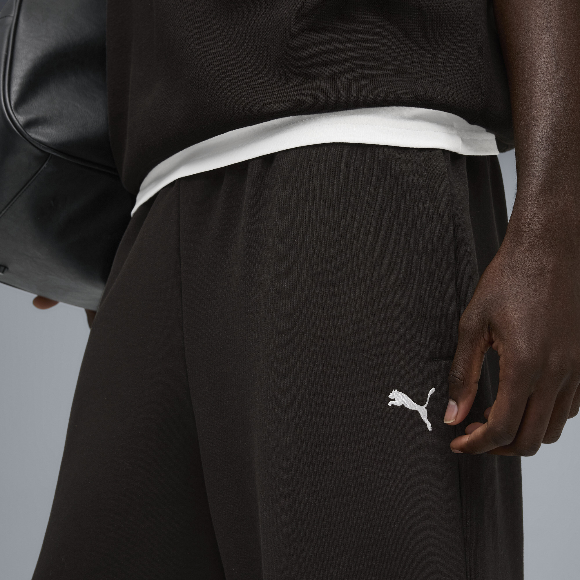 PUMA Wardrobe Essentials relaxte jort voor Heren, Zwart, Maat L thumbnail 7