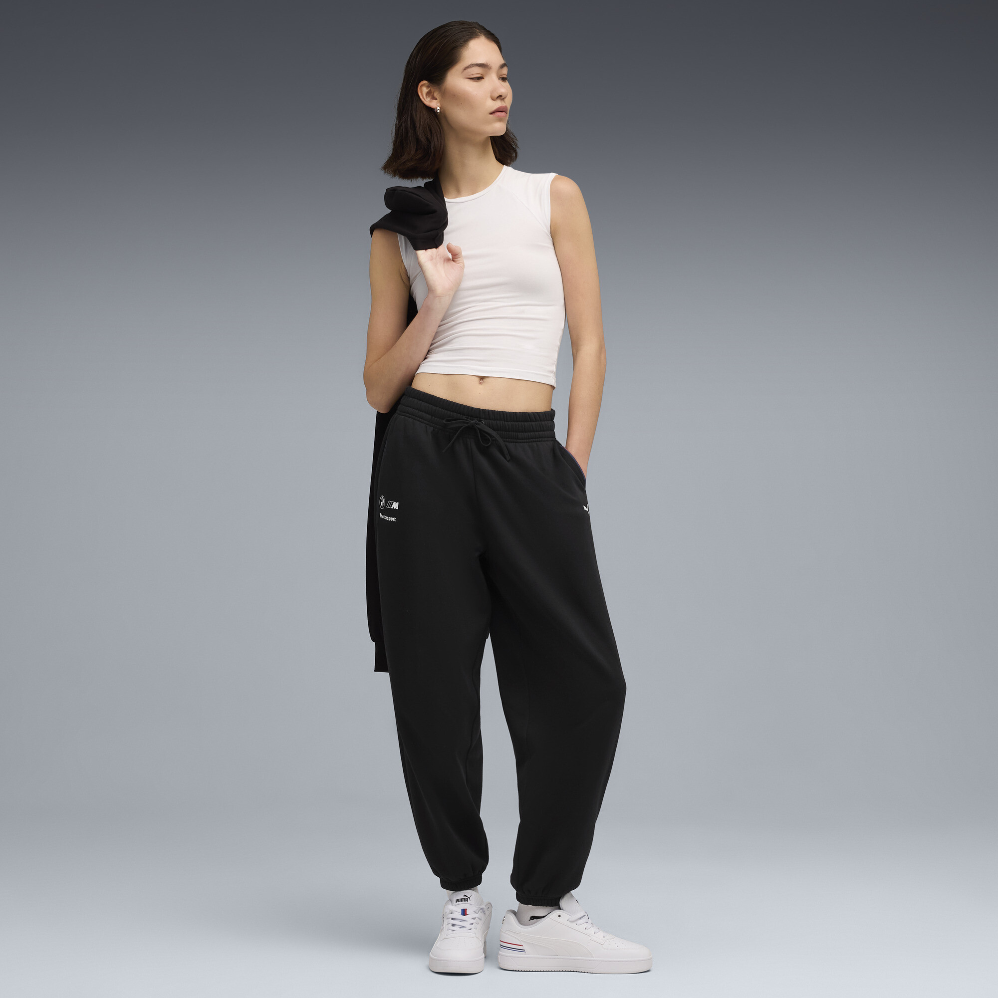 PUMA BMW M Motorsport Essentials sweatpant voor Dames, Zwart thumbnail 2