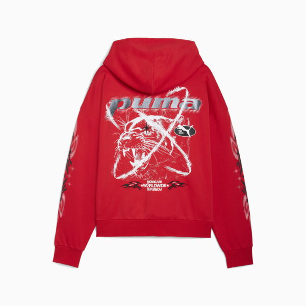 PUMATECH Boxy Fleece Hoodie Men, For All Time Red, large-ZAF