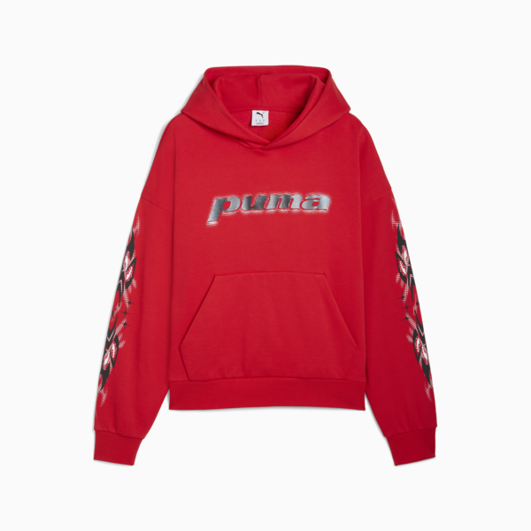 PUMATECH Boxy Fleece Hoodie Men, For All Time Red, large-ZAF