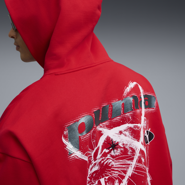 PUMATECH Boxy Fleece Hoodie Men, For All Time Red, large-ZAF