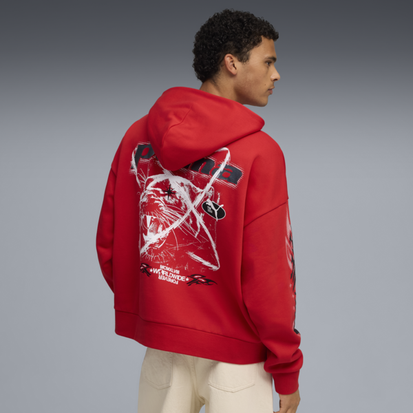 PUMATECH Boxy Fleece Hoodie Men, For All Time Red, large-ZAF
