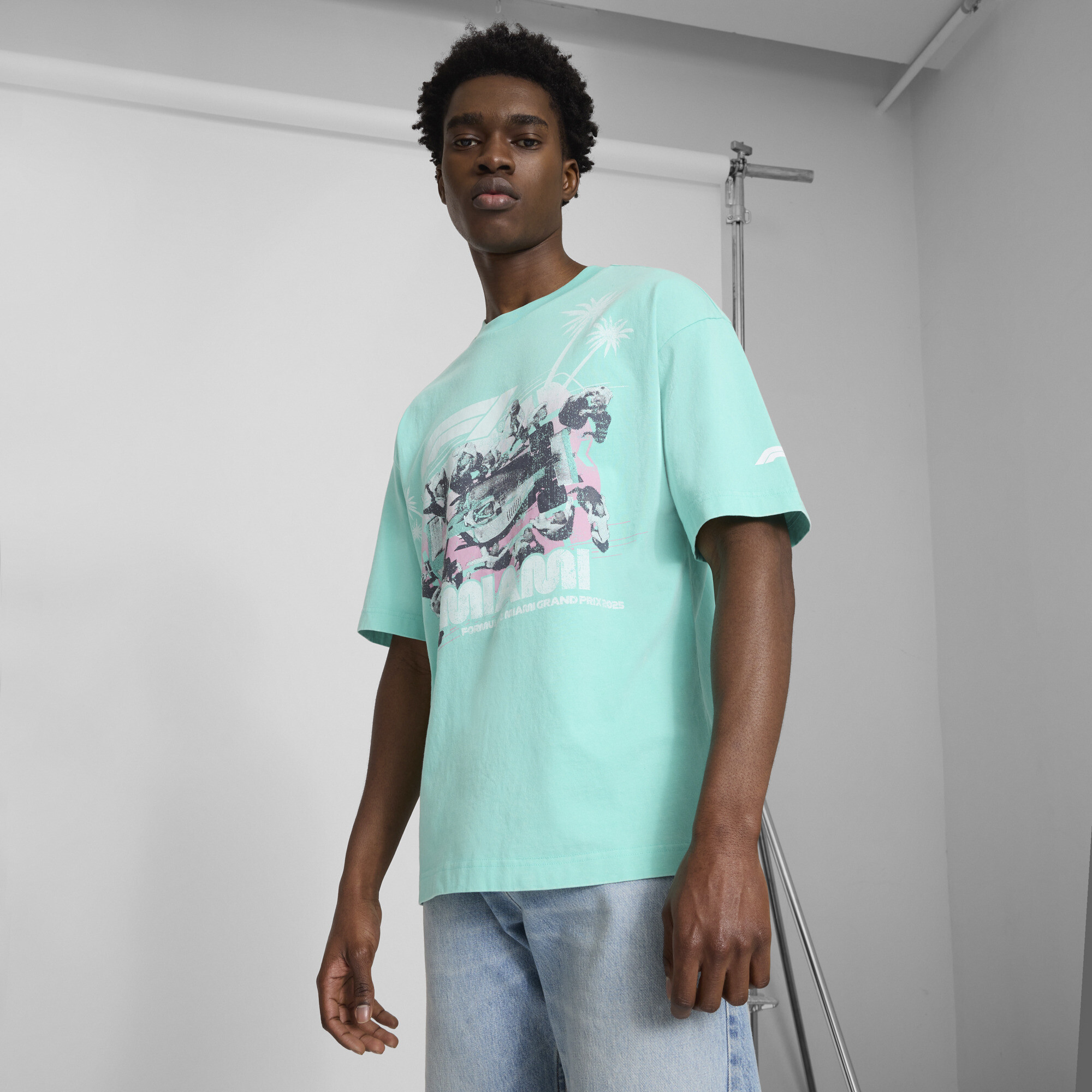 Puma F1® Miami Pitstop Men's Graphic T-shirt In Green