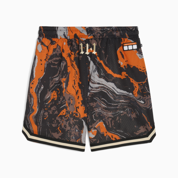LAFRANCÉ Heem All-Over Print 6" Shorts Men, Orange Glo-AOP, large-ZAF