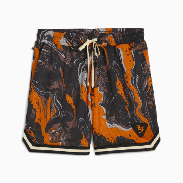 LAFRANCÉ Heem All-Over Print 6" Shorts Men, Orange Glo-AOP, large-ZAF
