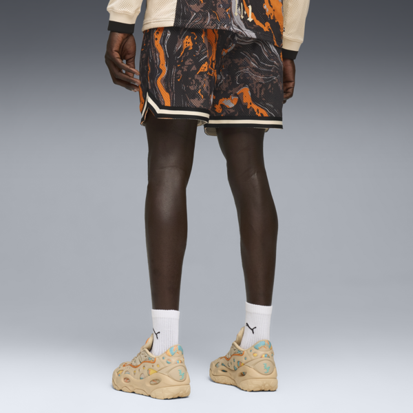 LAFRANCÉ Heem All-Over Print 6" Shorts Men, Orange Glo-AOP, large-ZAF