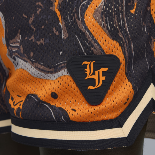 LAFRANCÉ Heem All-Over Print 6" Shorts Men, Orange Glo-AOP, large-ZAF