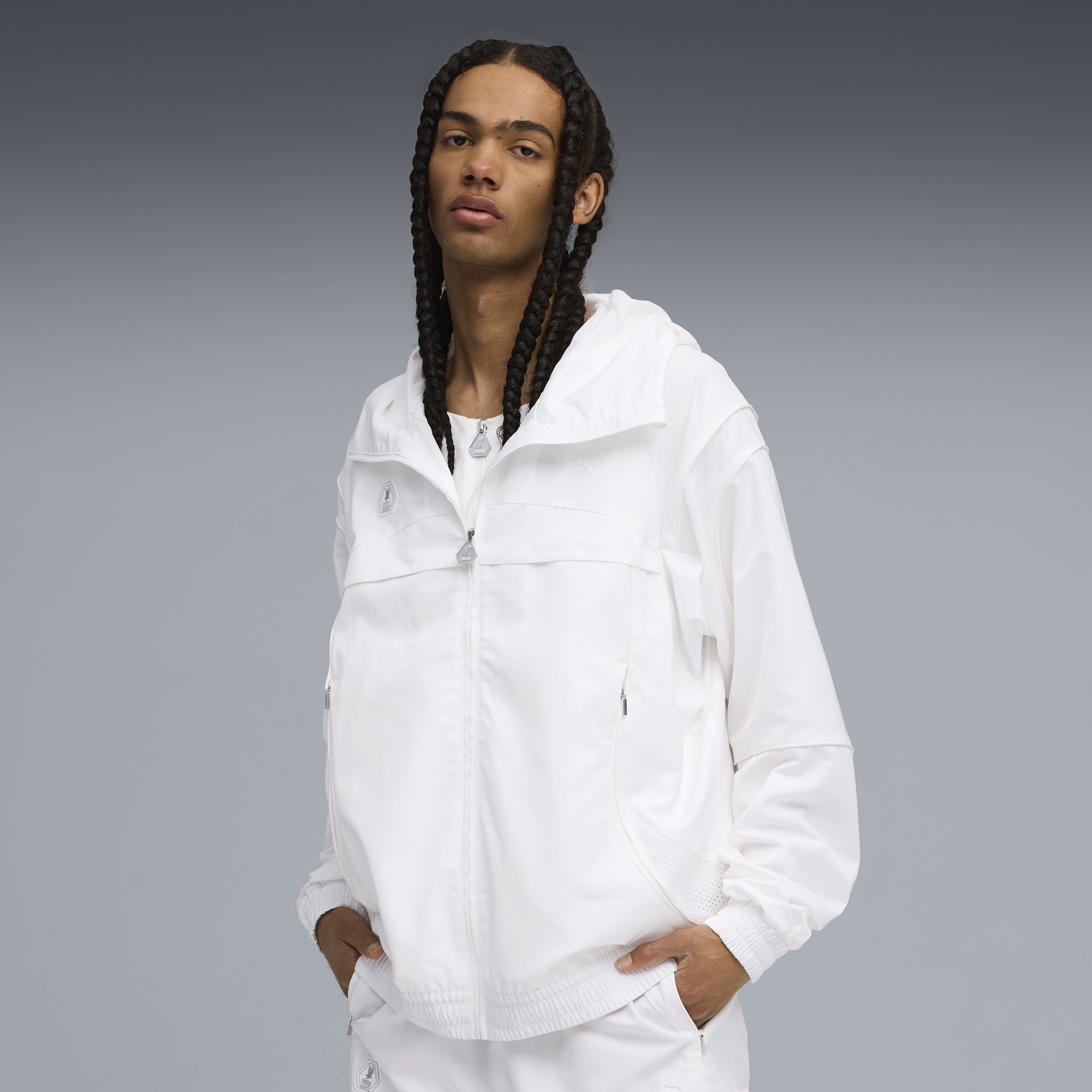 Puma x SKEPTA CLRT Jacke Herren | Mit Plain | White | Größe: XS