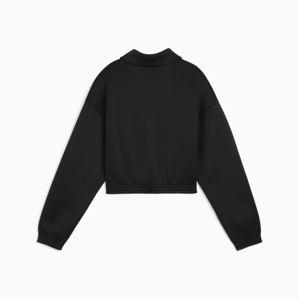Relaxed Cropped Track Jacket Women, PUMA Black, large-ZAF