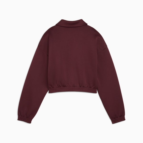 Relaxed Cropped Track Jacket Women, Ruby Shimmer, large-ZAF