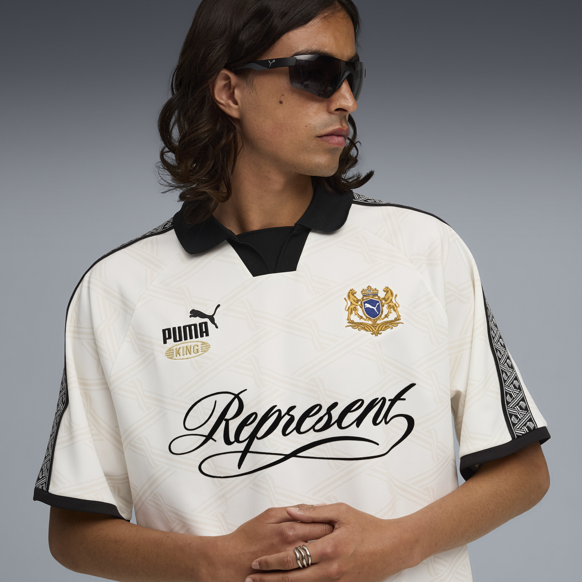 PUMA x REPRESENT KING shirt voor Heren, Grijs, Maat XXL thumbnail 4