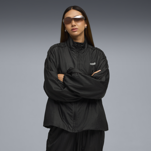 PUMA x ROSÉ T7 Track Jacket Women, PUMA Black, large-ZAF