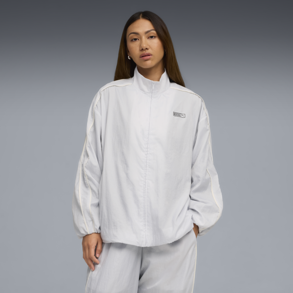 Chamarra PUMA x ROSÉ T7 para mujer, Silver Mist, large-MEX